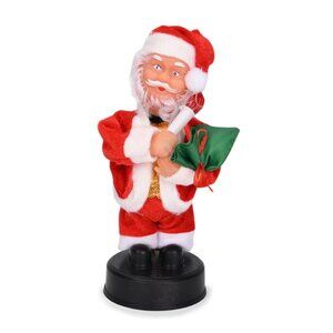 Fun Dancing and Singing Light Up 8-inch Santa Claus with Torch